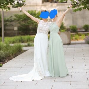 Azazie Sage Green Bridesmaid Dress